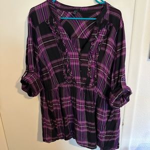 TORRID SIZE 2 PLAID TUNIC